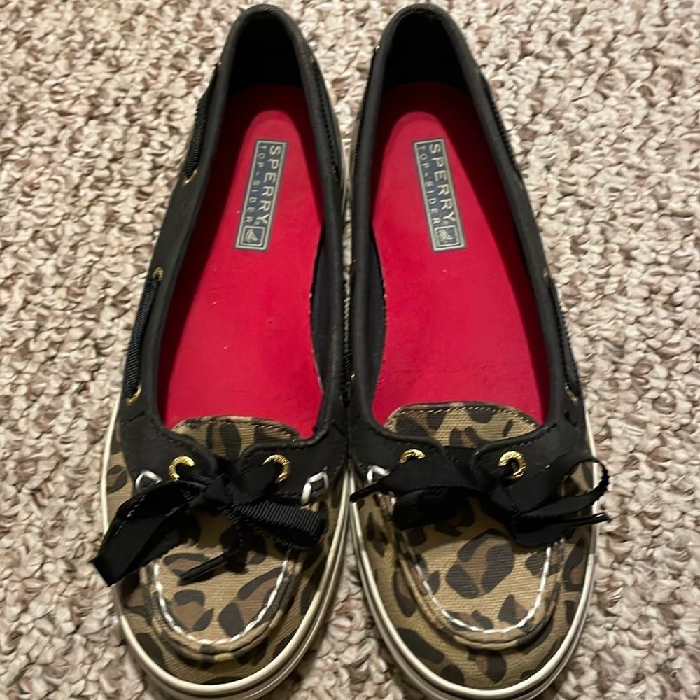 Sperry Cheetah Top Sider Boat Shoes